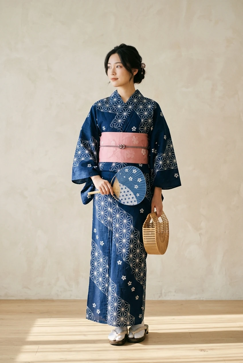 Yukata Índigo Matsuri